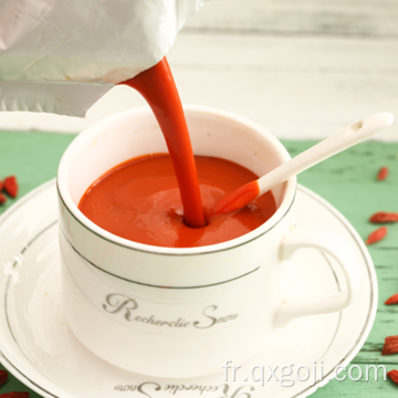 Concentré de jus de goji biologique certifié Ningxia